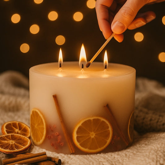 CINNAMON SPICE 150mm 3 wick botanical candle