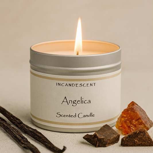 ANGELICA tin candle 200g