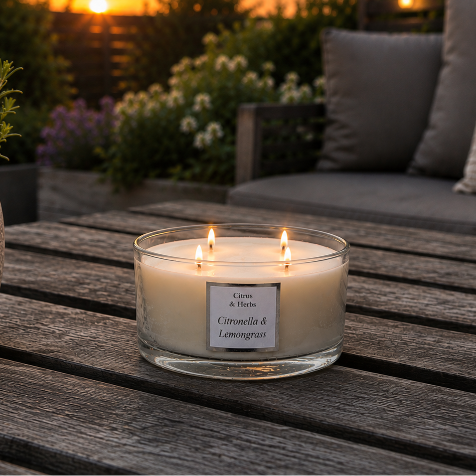 Citronella & Lemongrass 4 Wick 400g Candle