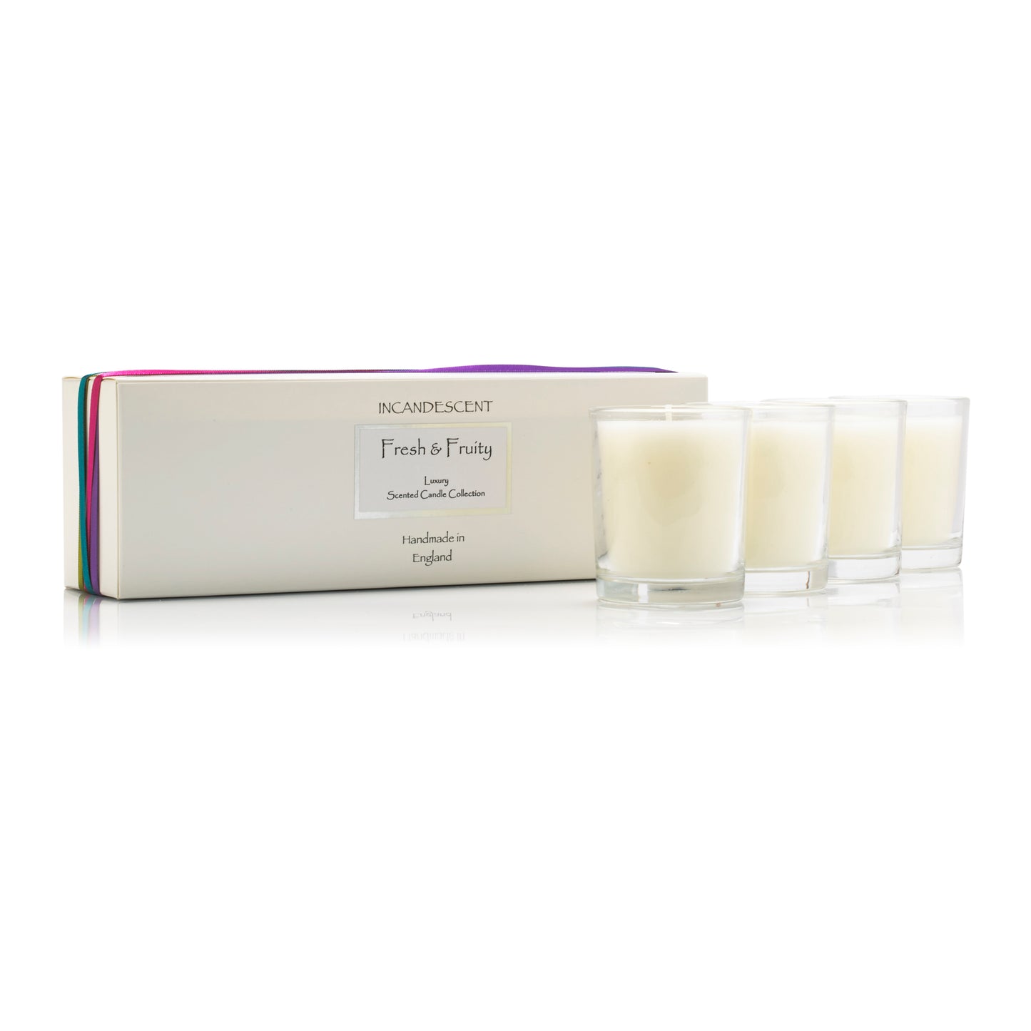 FRESH & FRUITY mini candle gift set. 4 x 70g