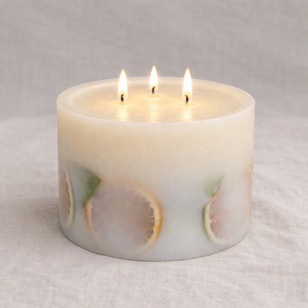 LIME BASIL & MANDARIN 150mm 3 wick botanical candle