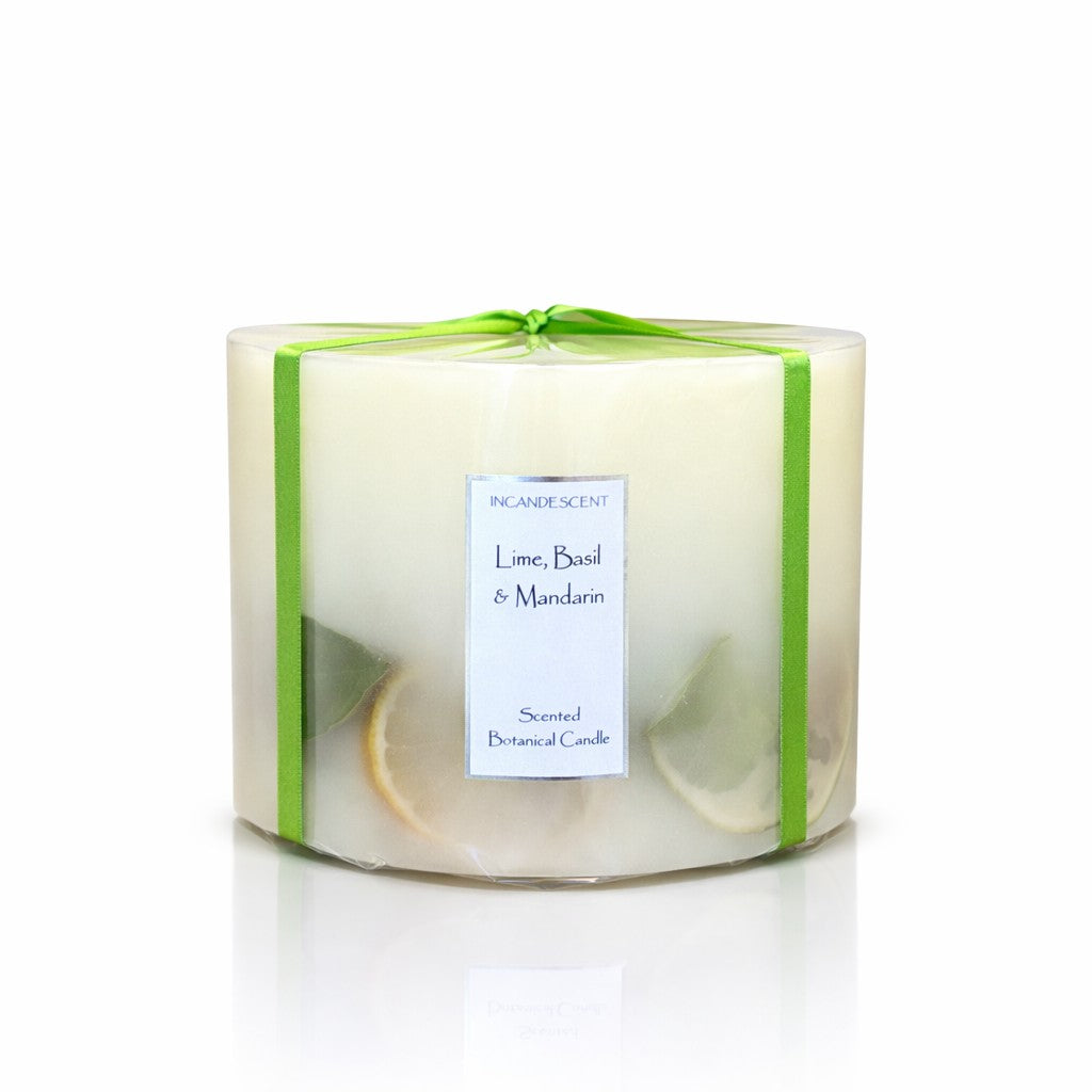 LIME BASIL & MANDARIN 150mm 3 wick botanical candle