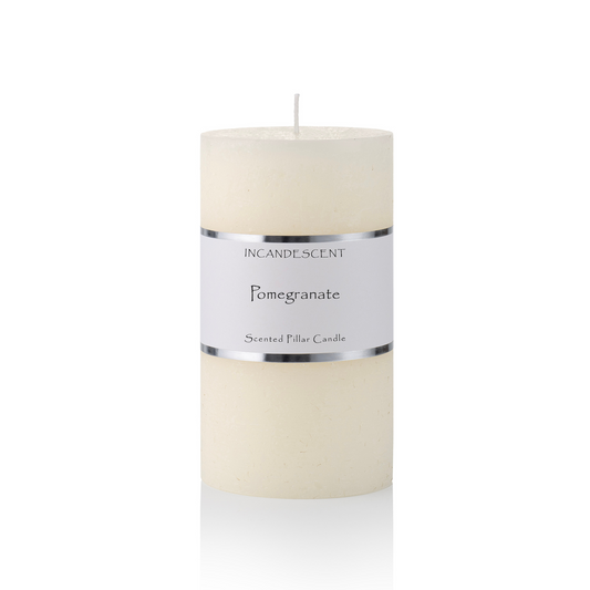 POMEGRANATE rustic pillar candle