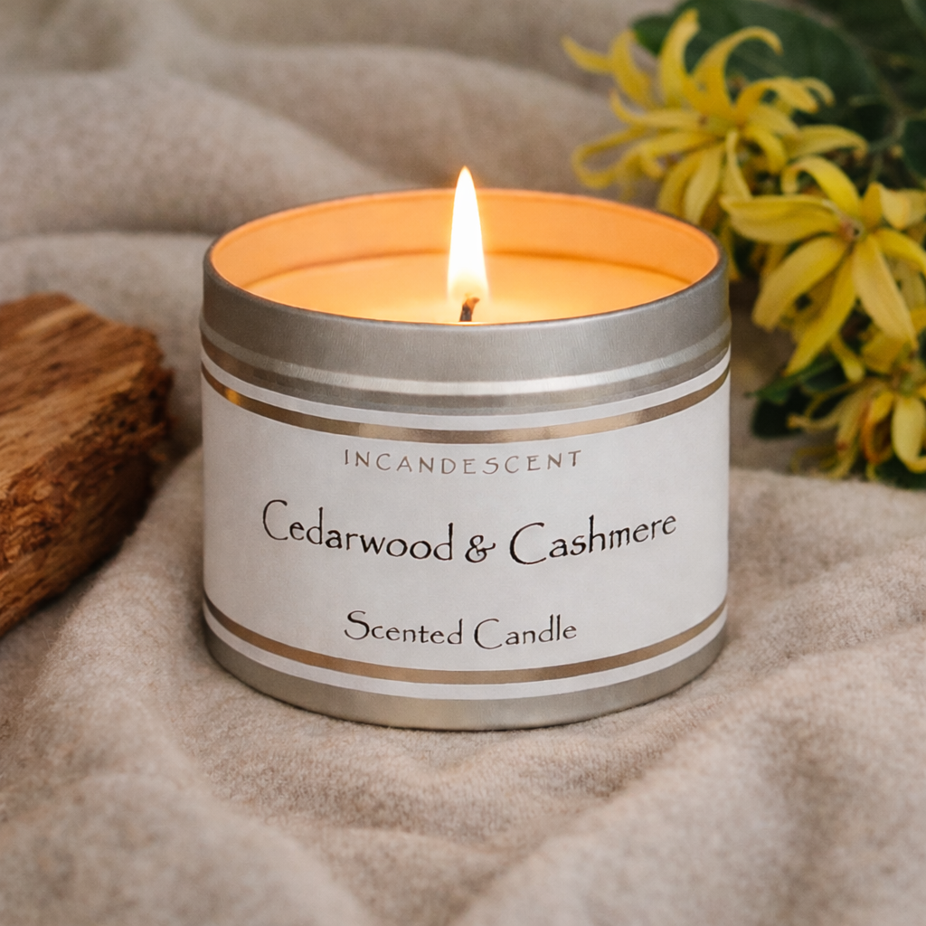 CEDARWOOD & CASHMERE tin candle 200g