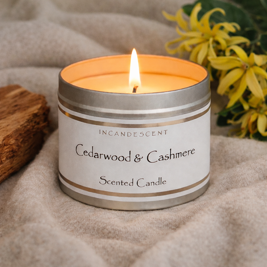 CEDARWOOD & CASHMERE tin candle 200g