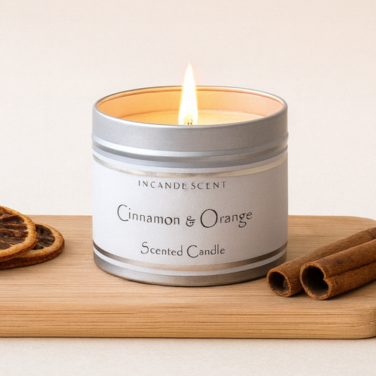 CINNAMON & ORANGE tin candle 200g